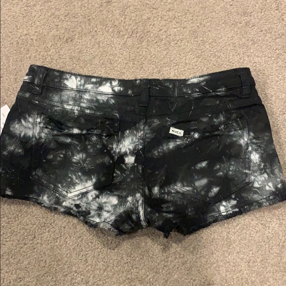 RVCA Mind Traveler Distressed Black Shorts - Picture 3 of 5
